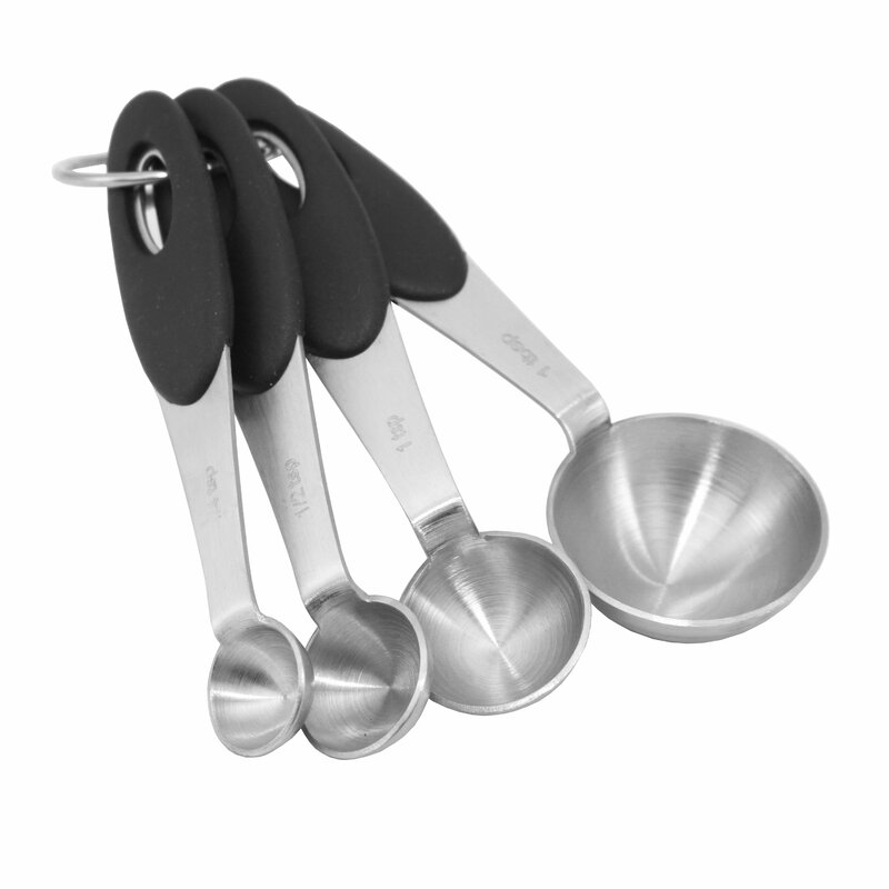 Oneida 5-Pieces Stainless Steel Measuring Spoon Set & Reviews | Wayfair Oneida Stainless Steel Measuring Spoons
